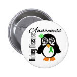 Kidney Disease Awareness Penguin Button