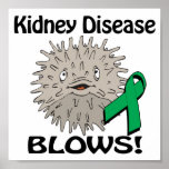 Kidney Disease Blows Awareness Design Print