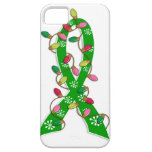 Kidney Disease Christmas Lights Ribbon iPhone 5 Cases