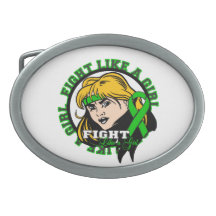Kidney Disease Fight Like A Girl Attitude Oval Belt Buckles