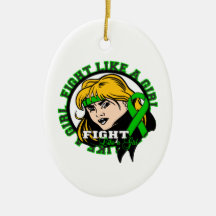 Kidney Disease Fight Like A Girl Attitude Ornaments