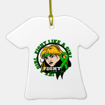Kidney Disease Fight Like A Girl Attitude Christmas Tree Ornaments