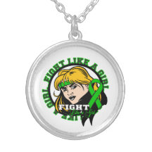 Kidney Disease Fight Like A Girl Attitude Pendant