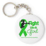 Kidney Disease Fight Like A Girl Knock Out keychains