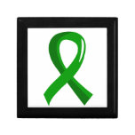 Kidney Disease Green Ribbon 3 Keepsake Box