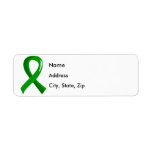 Kidney Disease Green Ribbon 3 Return Address Label