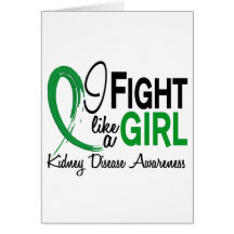 Kidney Disease I Fight Like A Girl 10.1 Greeting Cards
