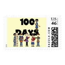 Kids 100 Days of School T-shirts and Gifts Stamp