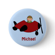 Kids Airplane Favor Button button