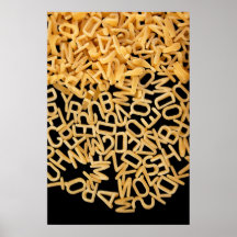 kids alphabet pasta poster