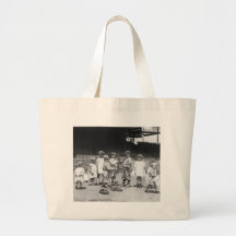 Kids and Baseball, early 1900s Tote Bags