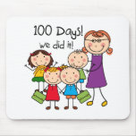 Kids and Female Teacher 100 Days Mousepads