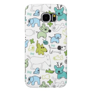 kids animal background pattern samsung galaxy s6 cases