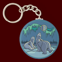 Kid's Arctic Art Key Chain Polar Bear Art Keychain keychains