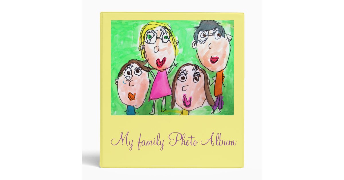 kid s art family photo album binder zazzle family photo album