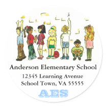 Kids at Recess Address Label stickers