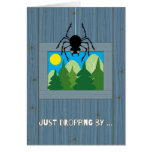Kids at Summer Camp Spider Dropping By Card