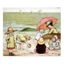 Kids At the Beach Poster posters