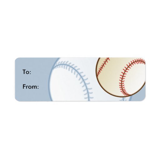 Kids Baseball Gift Tag Labels