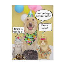 Kid's BD Postcard Invitation by myrtieshuman Kid's BD Postcard Invitation