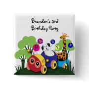 Kids birthday: Fun caterpillar train button