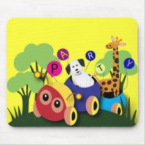 Kids birthday: Fun caterpillar train Mouse Pad