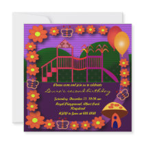 Kids Birthday Invitation: 037: Playground Two