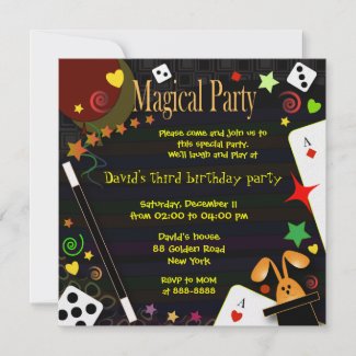 Kids birthday invitation 043 Magical Party