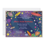 Kids birthday invitation 047: Outer Space II