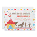 Kids Birthday Invitation - Circus invitation