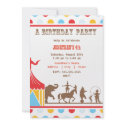 Kids Birthday Invitation - Circus invitation