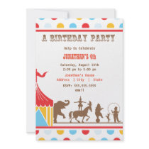 Kids Birthday Invitation - Circus