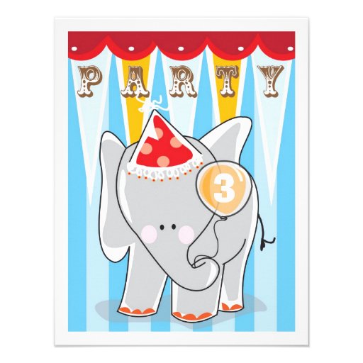 Kids Birthday Invitation - Circus