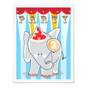 Kids Birthday Invitation - Circus 4.25