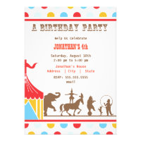 Kids Birthday Invitation - Circus