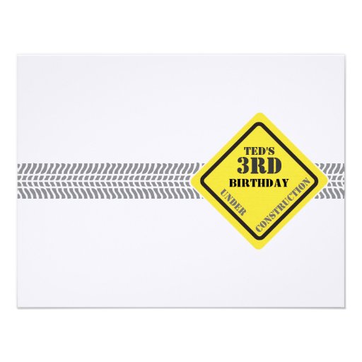 Kids Birthday Invitation - Dump Truck