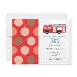 Kids Birthday Invitation - Fire Truck