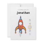 Kids Birthday Invitation - Rocket