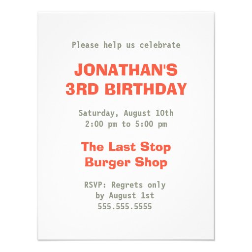 Kids Birthday Invitation - Train