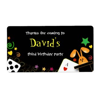 Kids birthday party Magical Party label