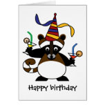 Kids birthday Party: Raccoon Cards