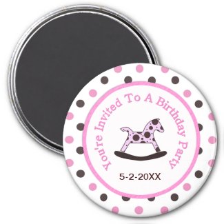Kids Birthday Party: Save The Date Magnet zazzle_magnet