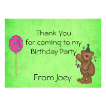 Kids Birthday Party Thank You cards invitations