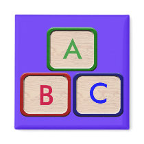 Kids Blocks Fridge Magnet