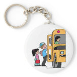 Kids Boarding School Bus Key Chains