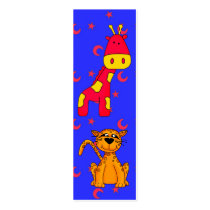 Kid's Bookmark Cheetah Giraffe business cards by Shan_Darling_Gifts Kid's Bookmark Cheetah Giraffe business cards