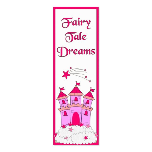 Kid's Bookmark Girls Fairy Tales Business Card Template (front side)