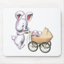 Kids Bunny Rabbit T Shirts and Kids Gifts Mouse Pad