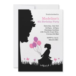 Kids Butterfly Birthday Party Invitation