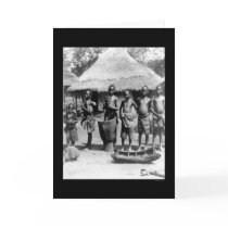 Kids By a Thatched Roof House in East Africa 1903 cards